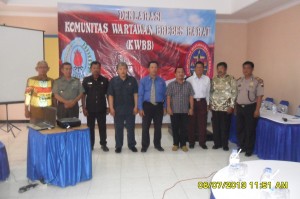 Deklarasi Komunitas Wartawan Brebes Barat (KWBB) di Dian Hotel Tanjung, Brebes